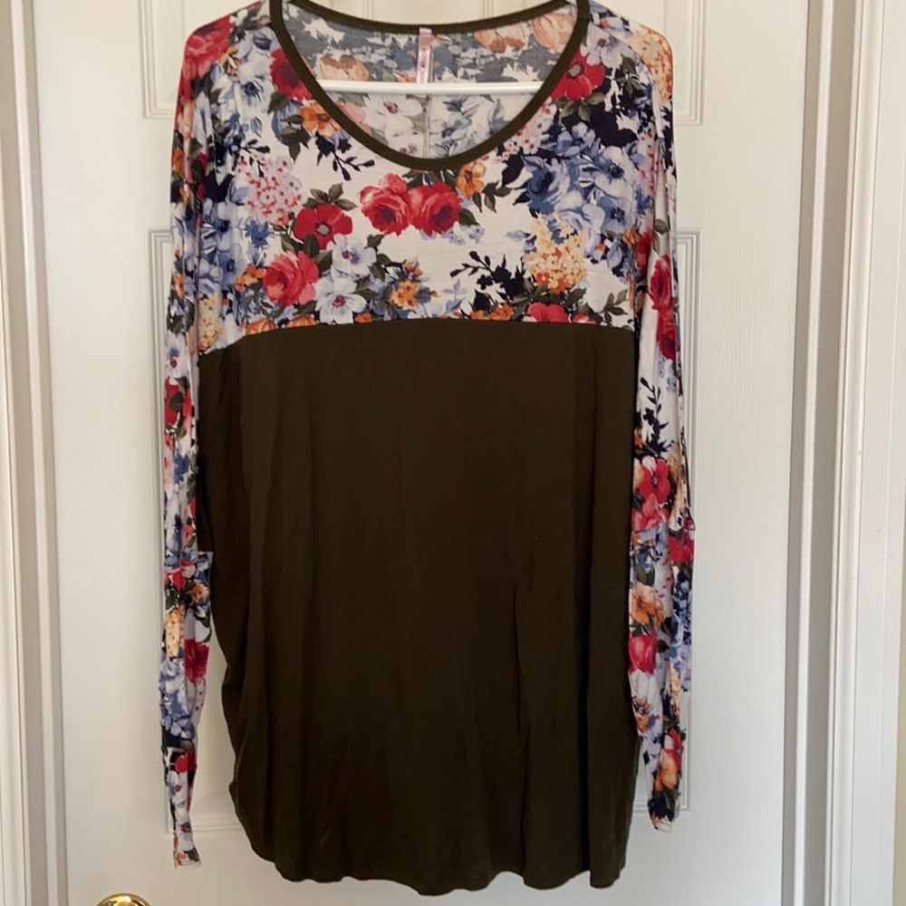 Cool Melon Floral Long Sleeved Tee